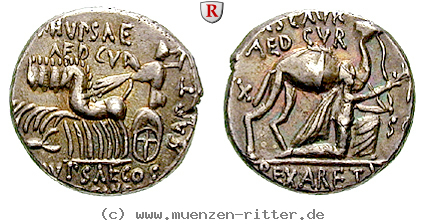 Klicken Sie auf das Bild um es auf Ihrem Rechner zu speichern m-aemilius-scaurus-und-pub-plautius-hypsaeus-denar/24556.jpg