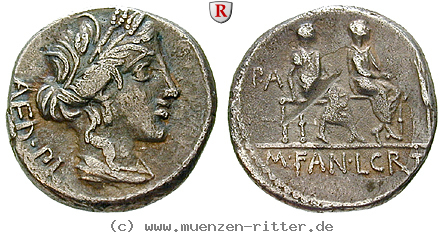 Klicken Sie auf das Bild um es auf Ihrem Rechner zu speichern m-fannius-und-l-critonius-denar/51809.jpg