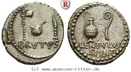 Klicken Sie auf das Bild um es auf Ihrem Rechner zu speichern m-junius-brutus-und-l-cornelius-lentulus-spinther-denar/40105.jpg