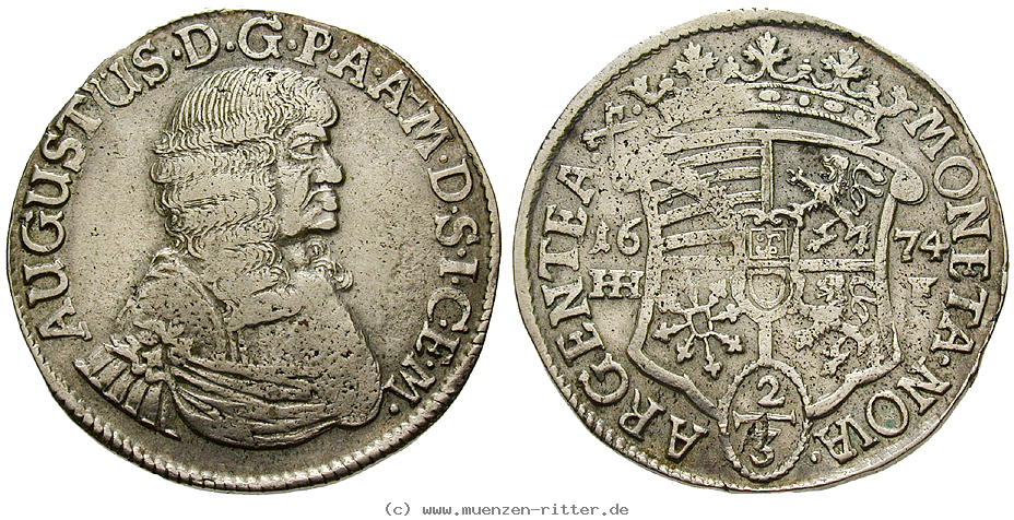 Klicken Sie auf das Bild um es auf Ihrem Rechner zu speichern magdeburg-bistum-august-von-sachsen-weissenfels-administrator-2-3-taler/30216.jpg