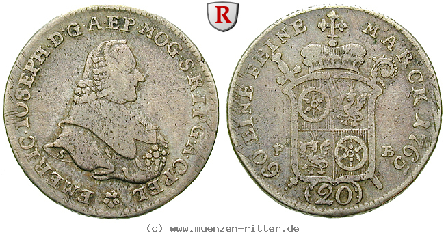 Klicken Sie auf das Bild um es auf Ihrem Rechner zu speichern mainz-bistum-emmerich-josef-von-breitbach-buerresheim-20-kreuzer/34703.jpg