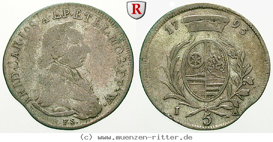 Klicken Sie auf das Bild um es auf Ihrem Rechner zu speichern mainz-bistum-friedrich-karl-joseph-von-erthal-5-kreuzer/34705.jpg