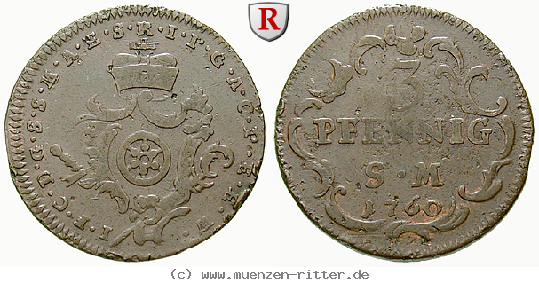Klicken Sie auf das Bild um es auf Ihrem Rechner zu speichern mainz-bistum-johann-friedrich-karl-von-ostein-3-pfennig/48272.jpg