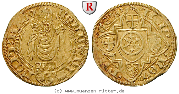 Klicken Sie auf das Bild um es auf Ihrem Rechner zu speichern mainz-bistum-konrad-iii-von-dhaun-goldgulden/37588.jpg