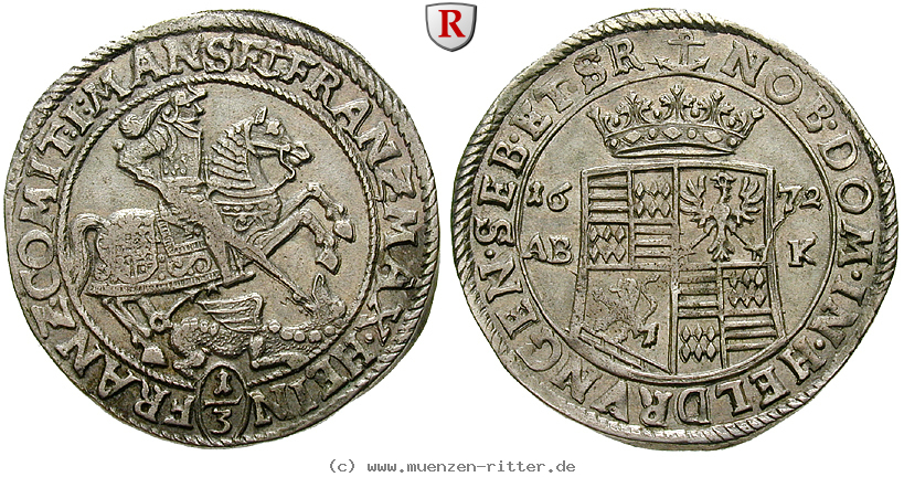 Klicken Sie auf das Bild um es auf Ihrem Rechner zu speichern mansfeld-grafschaft-franz-maximilian-und-heinrich-franz-1-3-reichstaler/99185.jpg