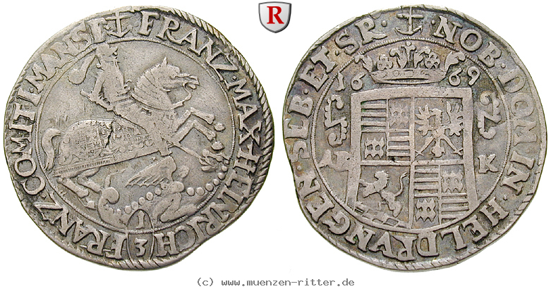 Klicken Sie auf das Bild um es auf Ihrem Rechner zu speichern mansfeld-grafschaft-franz-maximilian-und-heinrich-franz-1-3-taler/76174.jpg