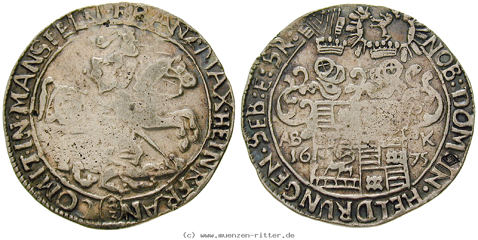 Klicken Sie auf das Bild um es auf Ihrem Rechner zu speichern mansfeld-grafschaft-franz-maximilian-und-heinrich-franz-2-3-taler/39693.jpg