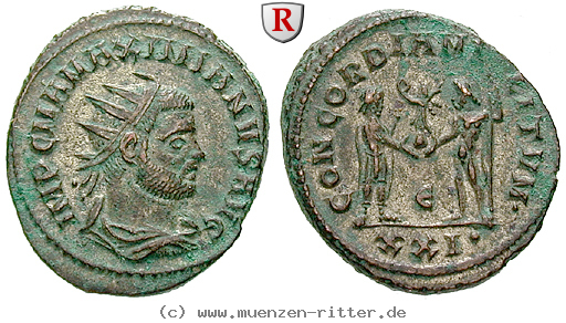 Klicken Sie auf das Bild um es auf Ihrem Rechner zu speichern maximianus-herculius-antoninian/33435.jpg