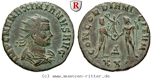 Klicken Sie auf das Bild um es auf Ihrem Rechner zu speichern maximianus-herculius-antoninian/37181.jpg