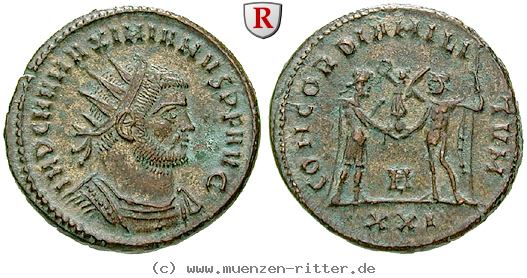 Klicken Sie auf das Bild um es auf Ihrem Rechner zu speichern maximianus-herculius-antoninian/erom5638.jpg