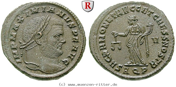 Klicken Sie auf das Bild um es auf Ihrem Rechner zu speichern maximianus-herculius-follis/55201.jpg
