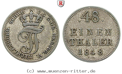 Klicken Sie auf das Bild um es auf Ihrem Rechner zu speichern mecklenburg-friedrich-franz-ii-1-48-taler/85457.jpg