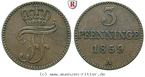 Klicken Sie auf das Bild um es auf Ihrem Rechner zu speichern mecklenburg-friedrich-franz-ii-3-pfennig/85460.jpg