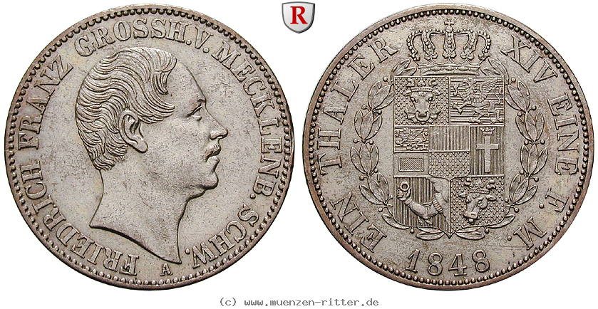 Klicken Sie auf das Bild um es auf Ihrem Rechner zu speichern mecklenburg-friedrich-franz-ii-taler/27034.jpg