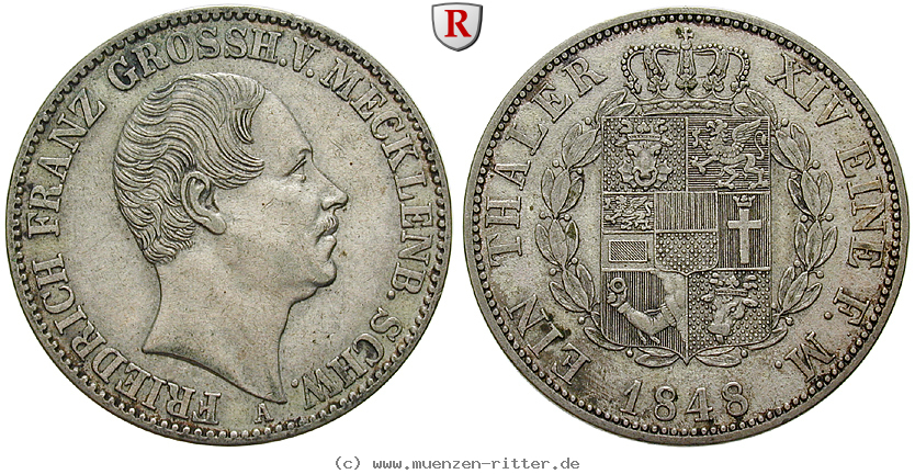 Klicken Sie auf das Bild um es auf Ihrem Rechner zu speichern mecklenburg-friedrich-franz-ii-taler/80481.jpg