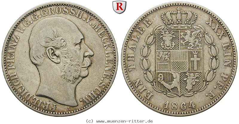 Klicken Sie auf das Bild um es auf Ihrem Rechner zu speichern mecklenburg-friedrich-franz-ii-taler/93099.jpg