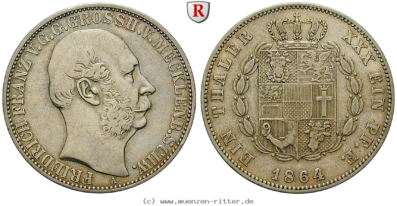 Klicken Sie auf das Bild um es auf Ihrem Rechner zu speichern mecklenburg-friedrich-franz-ii-taler/94163.jpg