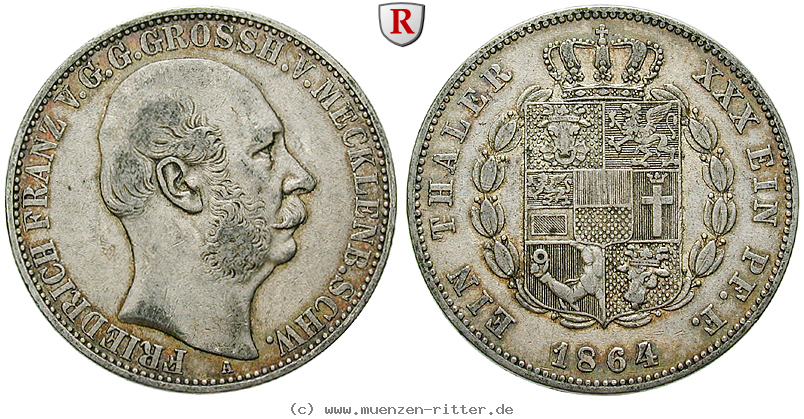 Klicken Sie auf das Bild um es auf Ihrem Rechner zu speichern mecklenburg-friedrich-franz-ii-vereinstaler/34758.jpg