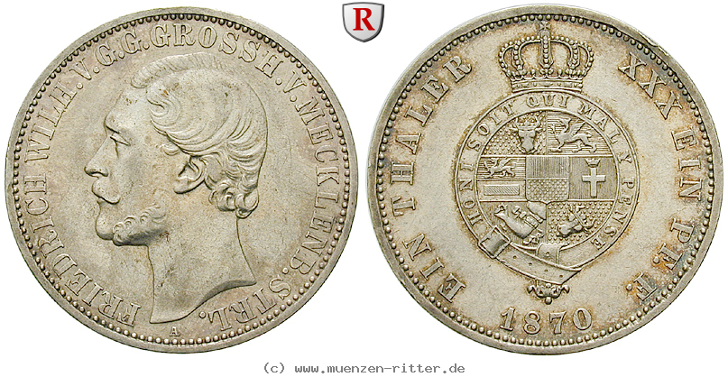 Klicken Sie auf das Bild um es auf Ihrem Rechner zu speichern mecklenburg-friedrich-wilhelm-vereinstaler/31524.jpg
