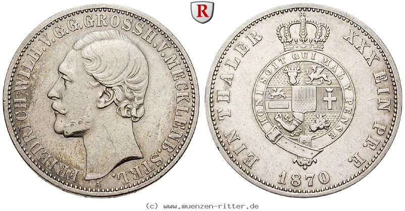 Klicken Sie auf das Bild um es auf Ihrem Rechner zu speichern mecklenburg-friedrich-wilhelm-vereinstaler/77617.jpg