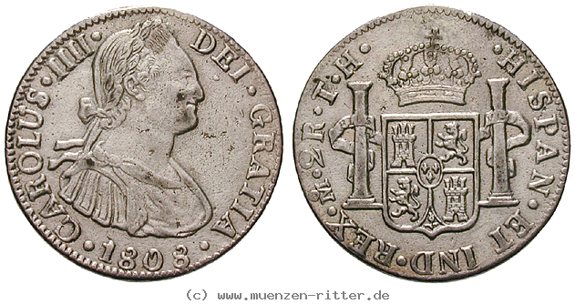 Klicken Sie auf das Bild um es auf Ihrem Rechner zu speichern mexiko-carlos-iv-2-reales/13148.jpg