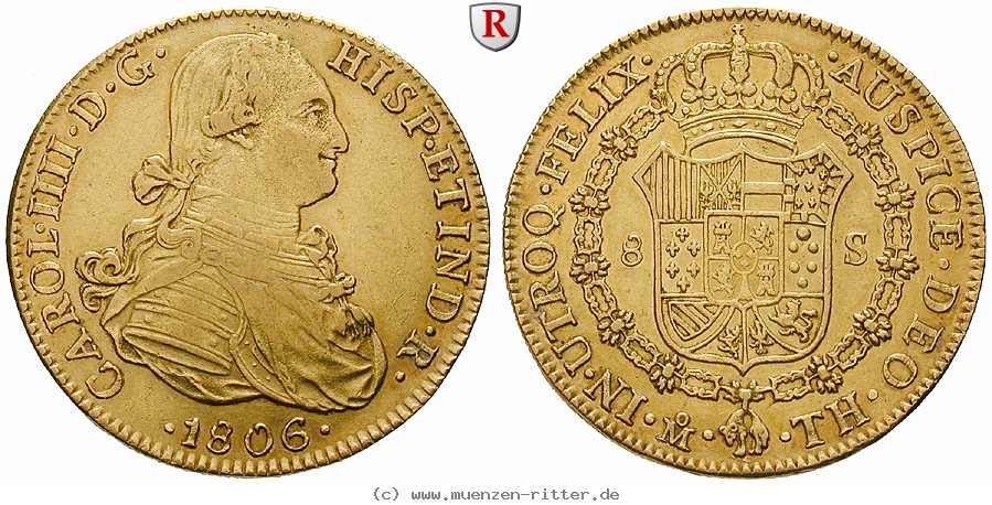 Klicken Sie auf das Bild um es auf Ihrem Rechner zu speichern mexiko-carlos-iv-8-escudos/54738.jpg
