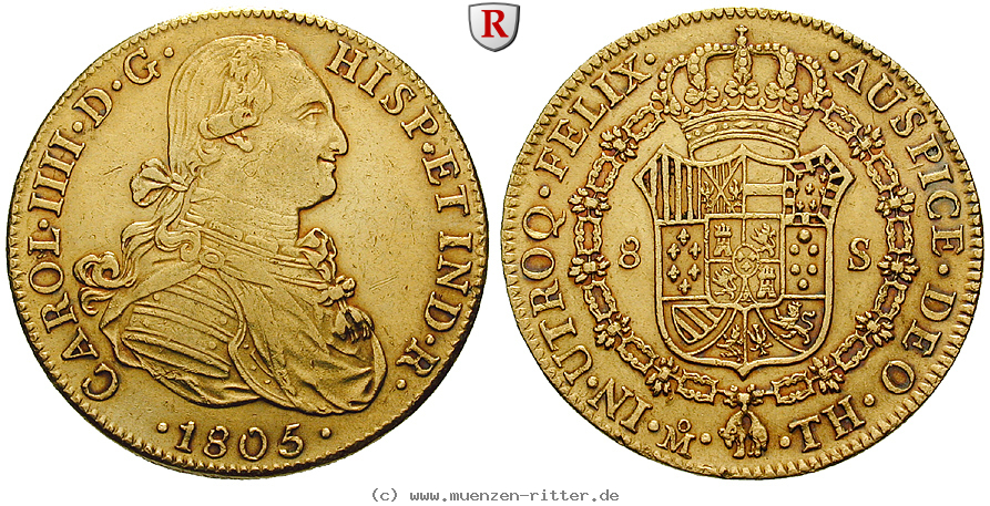 Klicken Sie auf das Bild um es auf Ihrem Rechner zu speichern mexiko-carlos-iv-8-escudos/58078.jpg