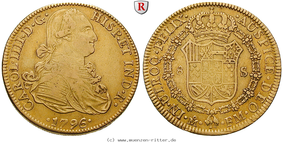 Klicken Sie auf das Bild um es auf Ihrem Rechner zu speichern mexiko-carlos-iv-8-escudos/73067.jpg
