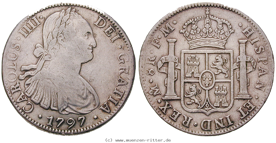 Klicken Sie auf das Bild um es auf Ihrem Rechner zu speichern mexiko-carlos-iv-8-reales/13130.jpg