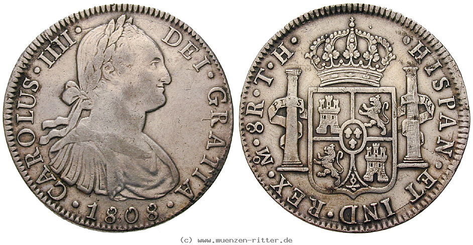 Klicken Sie auf das Bild um es auf Ihrem Rechner zu speichern mexiko-carlos-iv-8-reales/13142.jpg