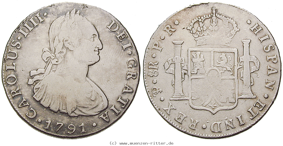 Klicken Sie auf das Bild um es auf Ihrem Rechner zu speichern mexiko-carlos-iv-8-reales/26503.jpg