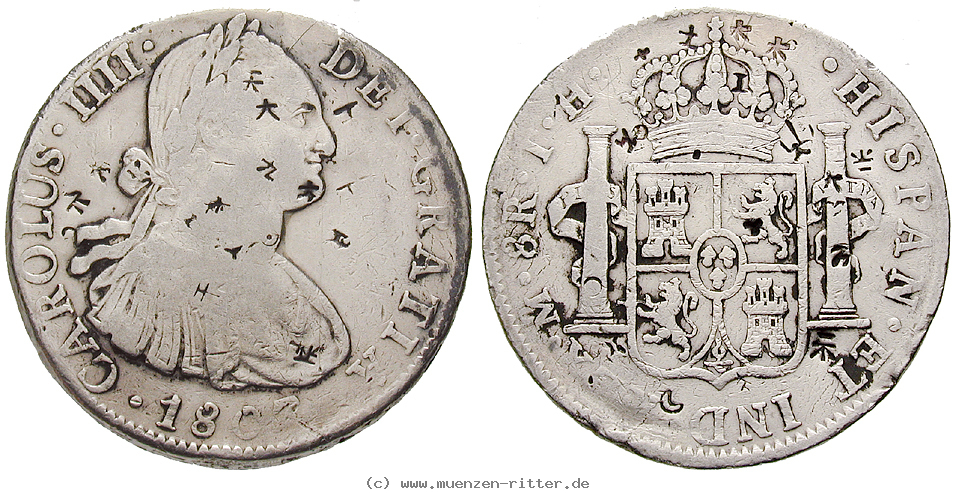Klicken Sie auf das Bild um es auf Ihrem Rechner zu speichern mexiko-carlos-iv-8-reales/26504.jpg