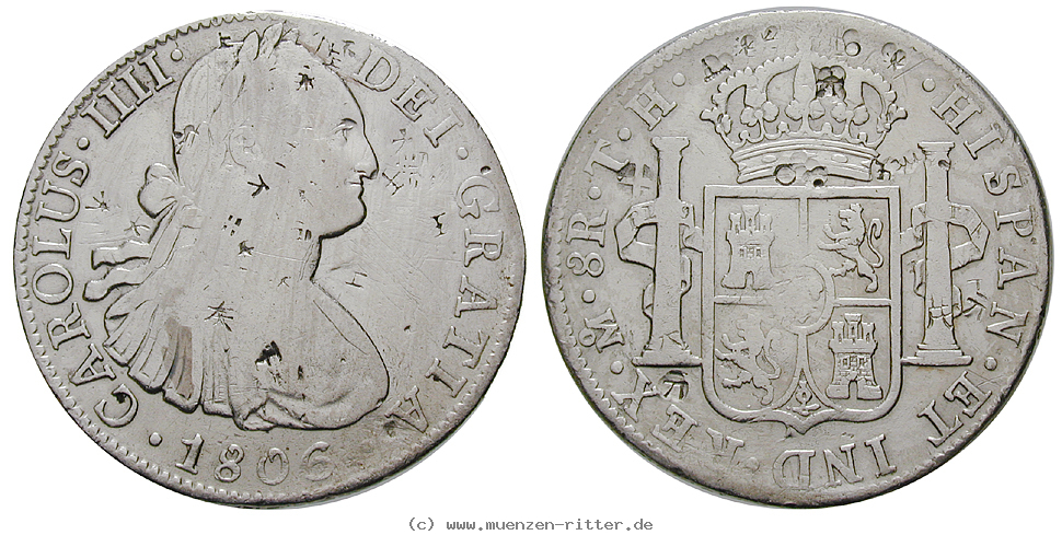 Klicken Sie auf das Bild um es auf Ihrem Rechner zu speichern mexiko-carlos-iv-8-reales/26505.jpg