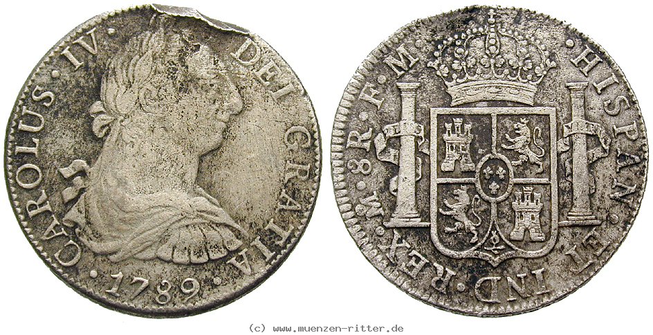 Klicken Sie auf das Bild um es auf Ihrem Rechner zu speichern mexiko-carlos-iv-8-reales/30583.jpg