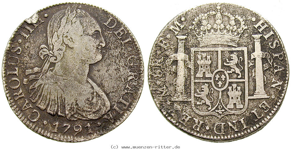 Klicken Sie auf das Bild um es auf Ihrem Rechner zu speichern mexiko-carlos-iv-8-reales/30585.jpg