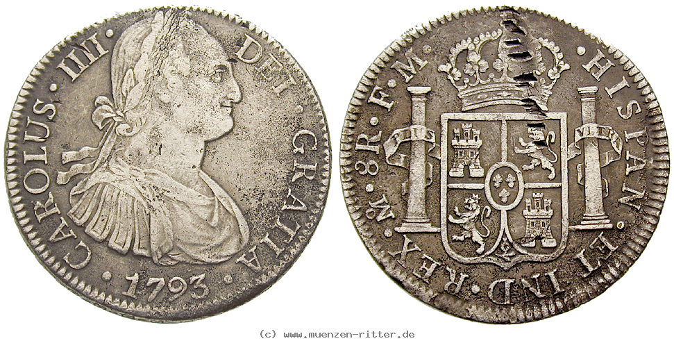 Klicken Sie auf das Bild um es auf Ihrem Rechner zu speichern mexiko-carlos-iv-8-reales/30586.jpg