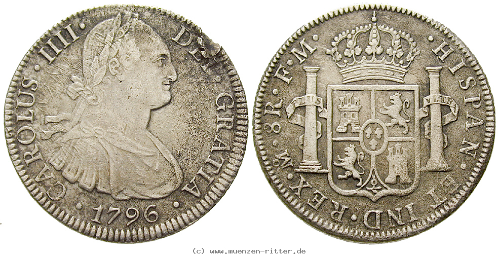 Klicken Sie auf das Bild um es auf Ihrem Rechner zu speichern mexiko-carlos-iv-8-reales/30588.jpg