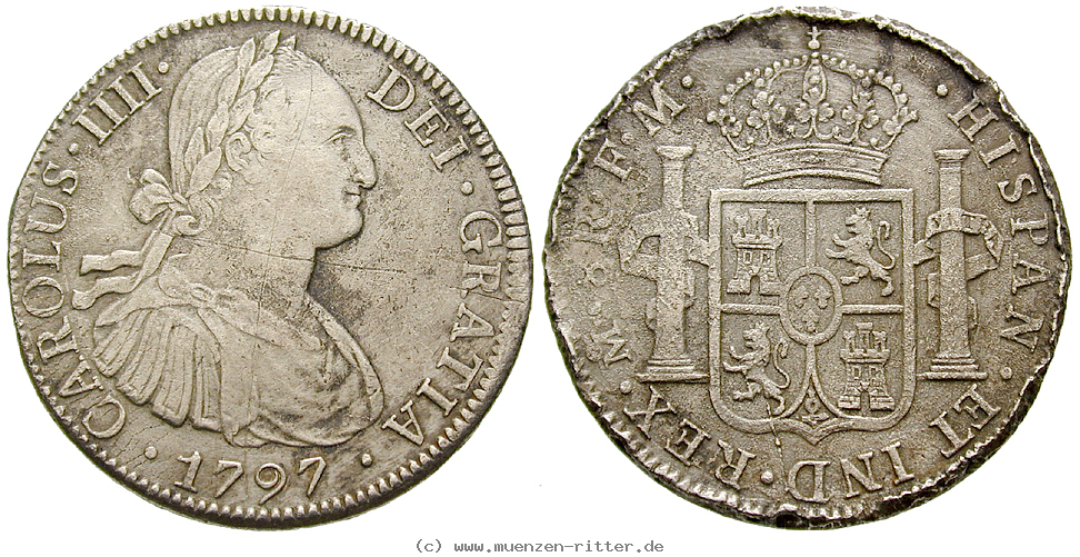 Klicken Sie auf das Bild um es auf Ihrem Rechner zu speichern mexiko-carlos-iv-8-reales/30589.jpg