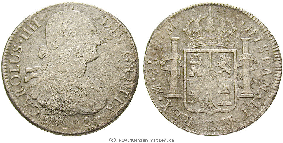 Klicken Sie auf das Bild um es auf Ihrem Rechner zu speichern mexiko-carlos-iv-8-reales/30592.jpg