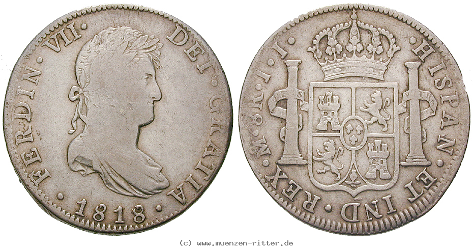 Klicken Sie auf das Bild um es auf Ihrem Rechner zu speichern mexiko-ferdinand-vii-8-reales/13230.jpg