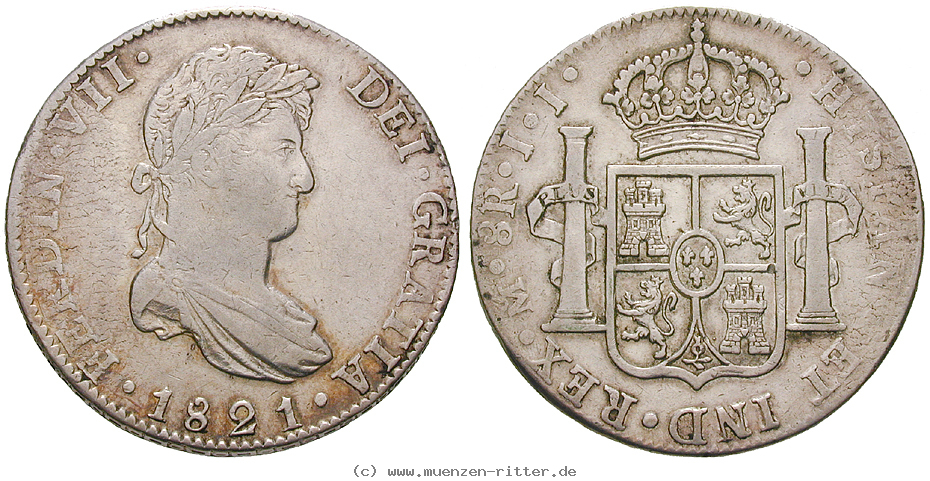 Klicken Sie auf das Bild um es auf Ihrem Rechner zu speichern mexiko-ferdinand-vii-8-reales/13233.jpg