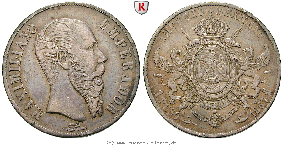 Klicken Sie auf das Bild um es auf Ihrem Rechner zu speichern mexiko-maximilian-kaiser-peso/96310.jpg