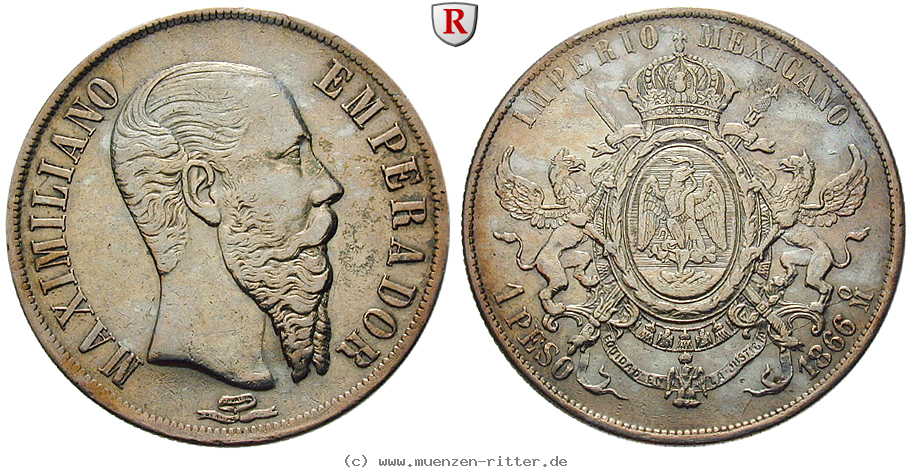 Klicken Sie auf das Bild um es auf Ihrem Rechner zu speichern mexiko-maximilian-kaiser-peso/99534.jpg