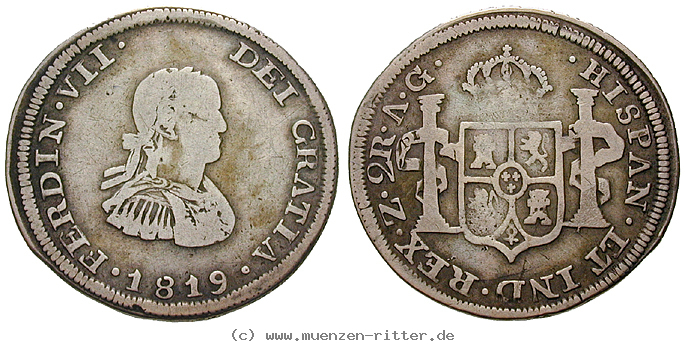 Klicken Sie auf das Bild um es auf Ihrem Rechner zu speichern mexiko-praegungen-der-royalisten-2-reales/13304.jpg