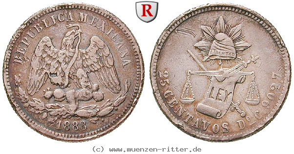 Klicken Sie auf das Bild um es auf Ihrem Rechner zu speichern mexiko-republik-25-centavos/14007.jpg