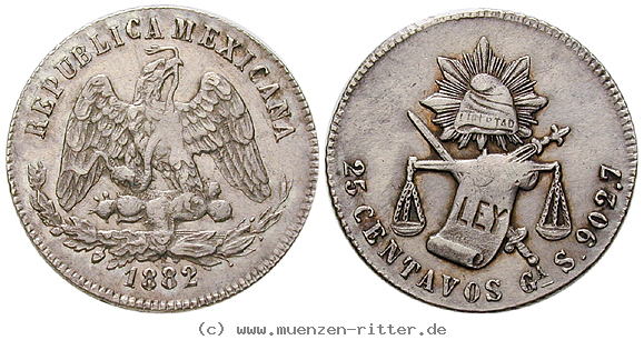 Klicken Sie auf das Bild um es auf Ihrem Rechner zu speichern mexiko-republik-25-centavos/14030.jpg