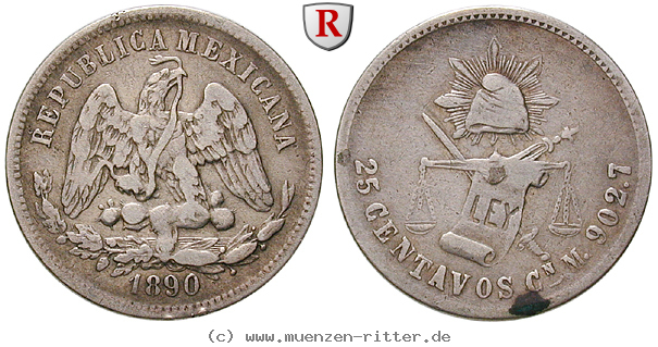 Klicken Sie auf das Bild um es auf Ihrem Rechner zu speichern mexiko-republik-25-centavos/14031.jpg