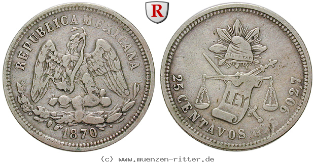 Klicken Sie auf das Bild um es auf Ihrem Rechner zu speichern mexiko-republik-25-centavos/14118.jpg