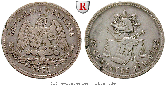 Klicken Sie auf das Bild um es auf Ihrem Rechner zu speichern mexiko-republik-25-centavos/14413.jpg