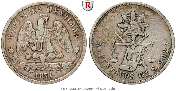 Klicken Sie auf das Bild um es auf Ihrem Rechner zu speichern mexiko-republik-50-centavos/14116.jpg